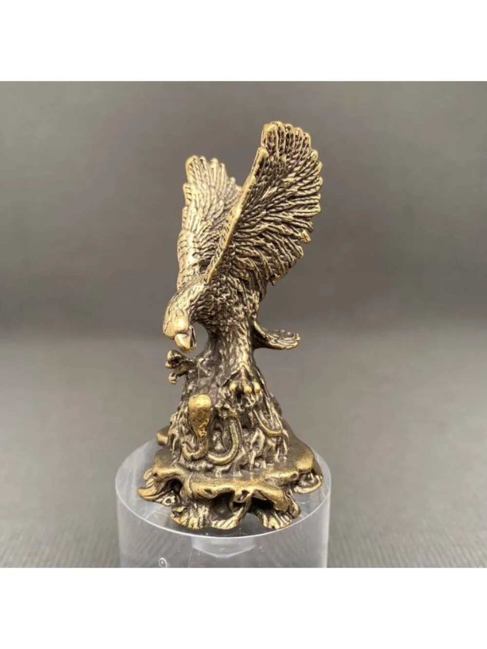 Brass Eagle Spirit Animal Figurine Strength Freedom Vision Protection Talisman‎